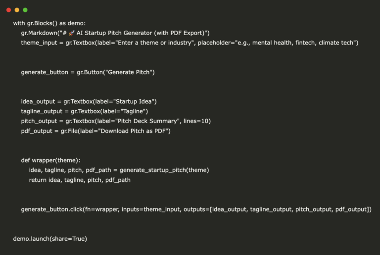 A Step-by-Step Coding Guide to Building a Gemini-Powered AI Startup Pitch Generator Using LiteLLM Framework, Gradio, and FPDF in Google Colab with PDF Export Support